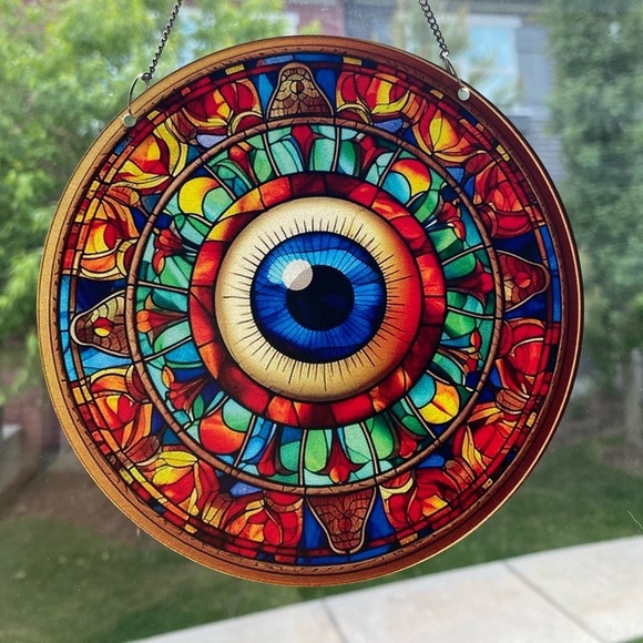 🌼2 for $25🌼 the all seeingg eye, 6 inch acrylics suncatcher, window decor - Picture 1 of 2